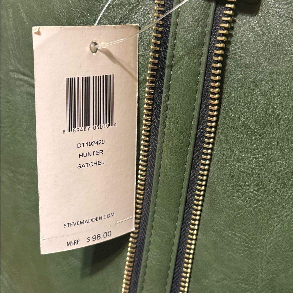 NWT Steve Madden Women's Hunter Green Satchel Bag - Picture 6 of 12